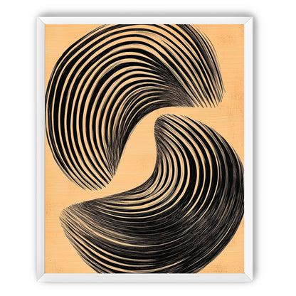 Black spiral on tan ground