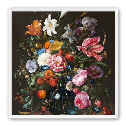 Butterflies over the blue vase