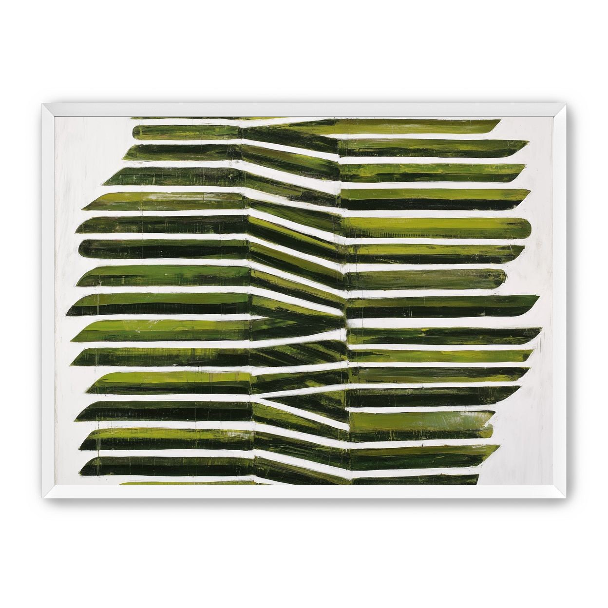 Olive bands with a crease