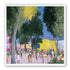 Summer crowd under tall trees