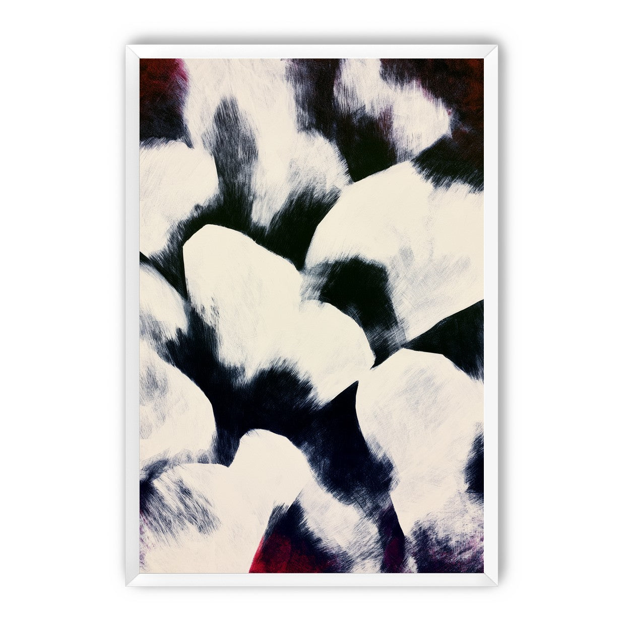 White blocks among dark ground
