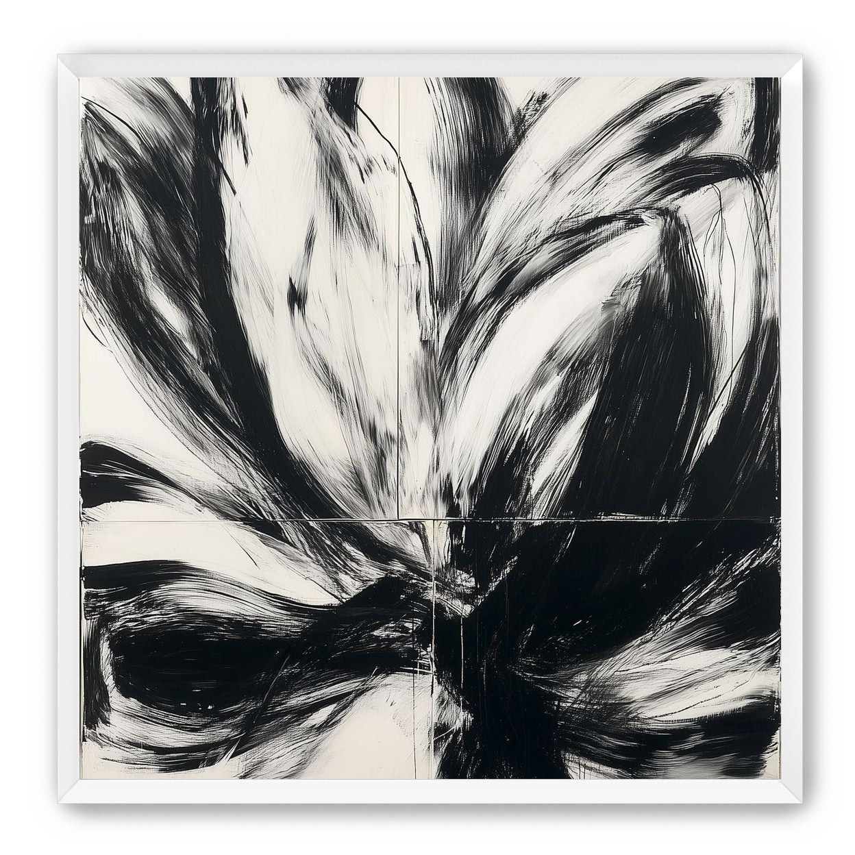 Black surges through white