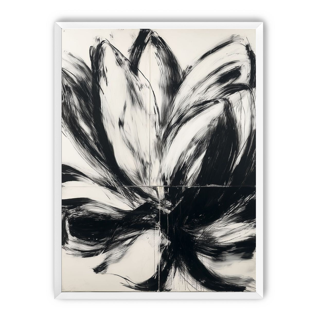 Black surges through white
