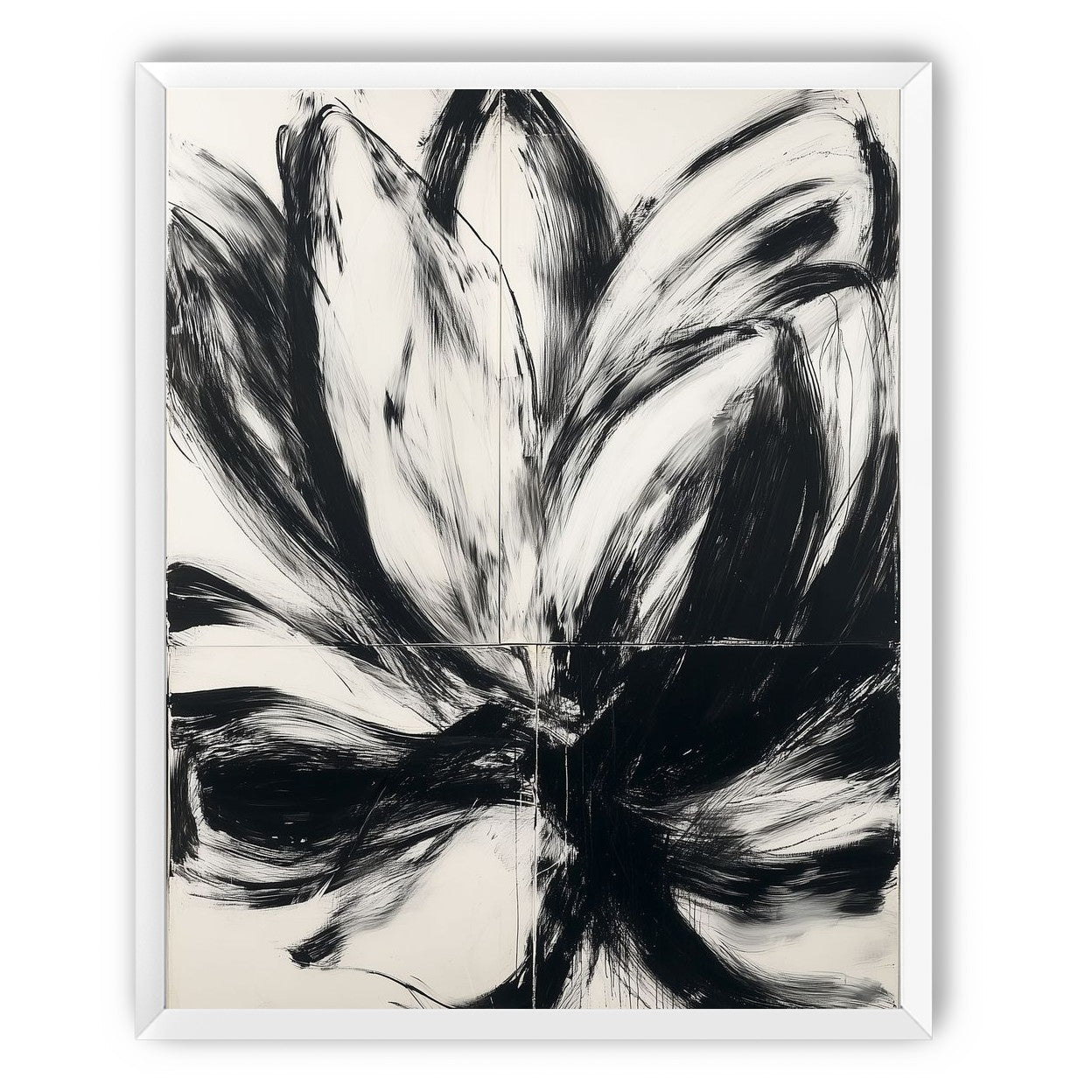 Black surges through white