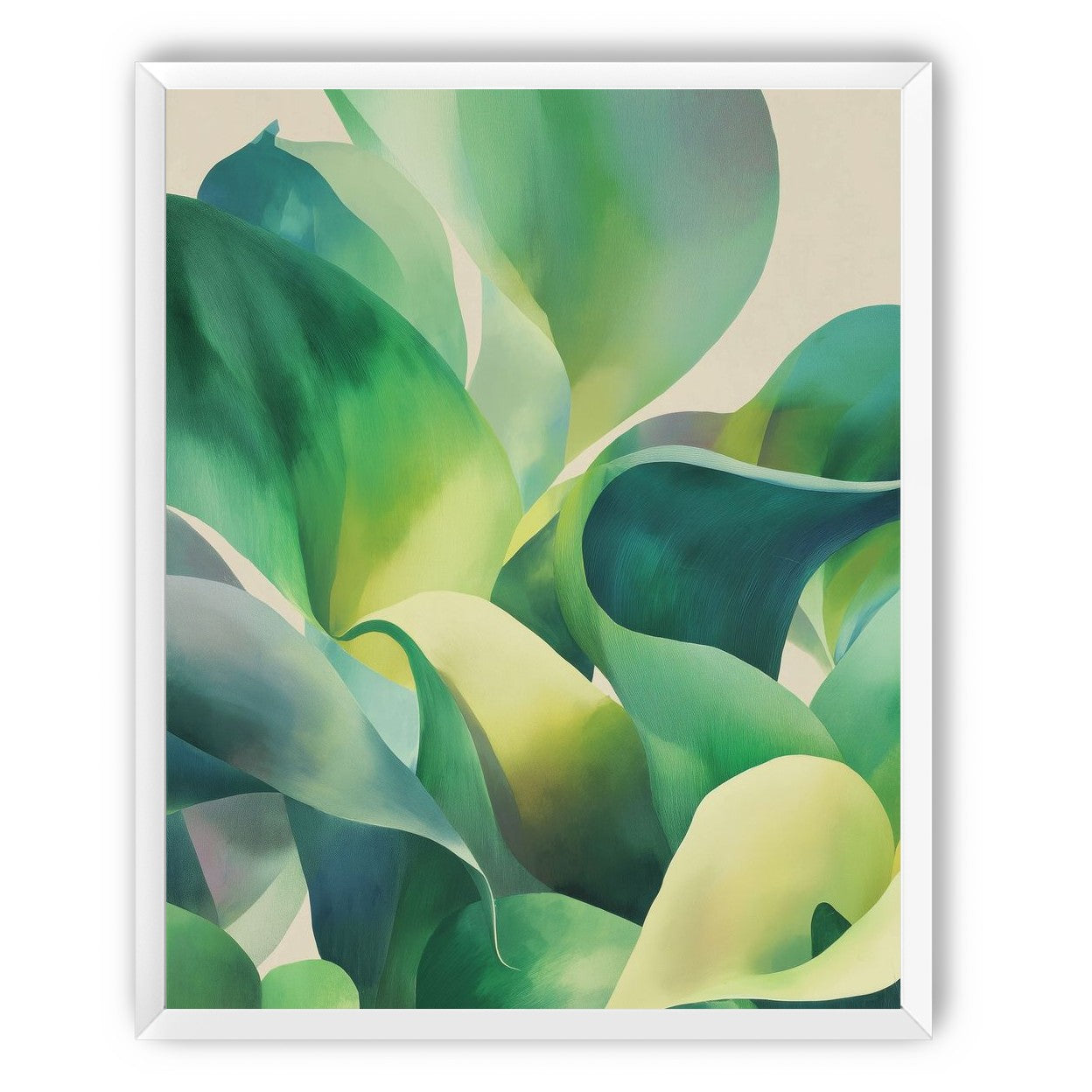 Green leaves in soft light