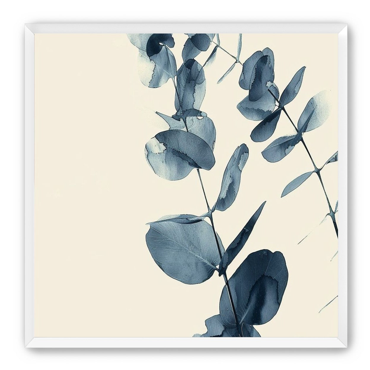 Blue eucalyptus on paper