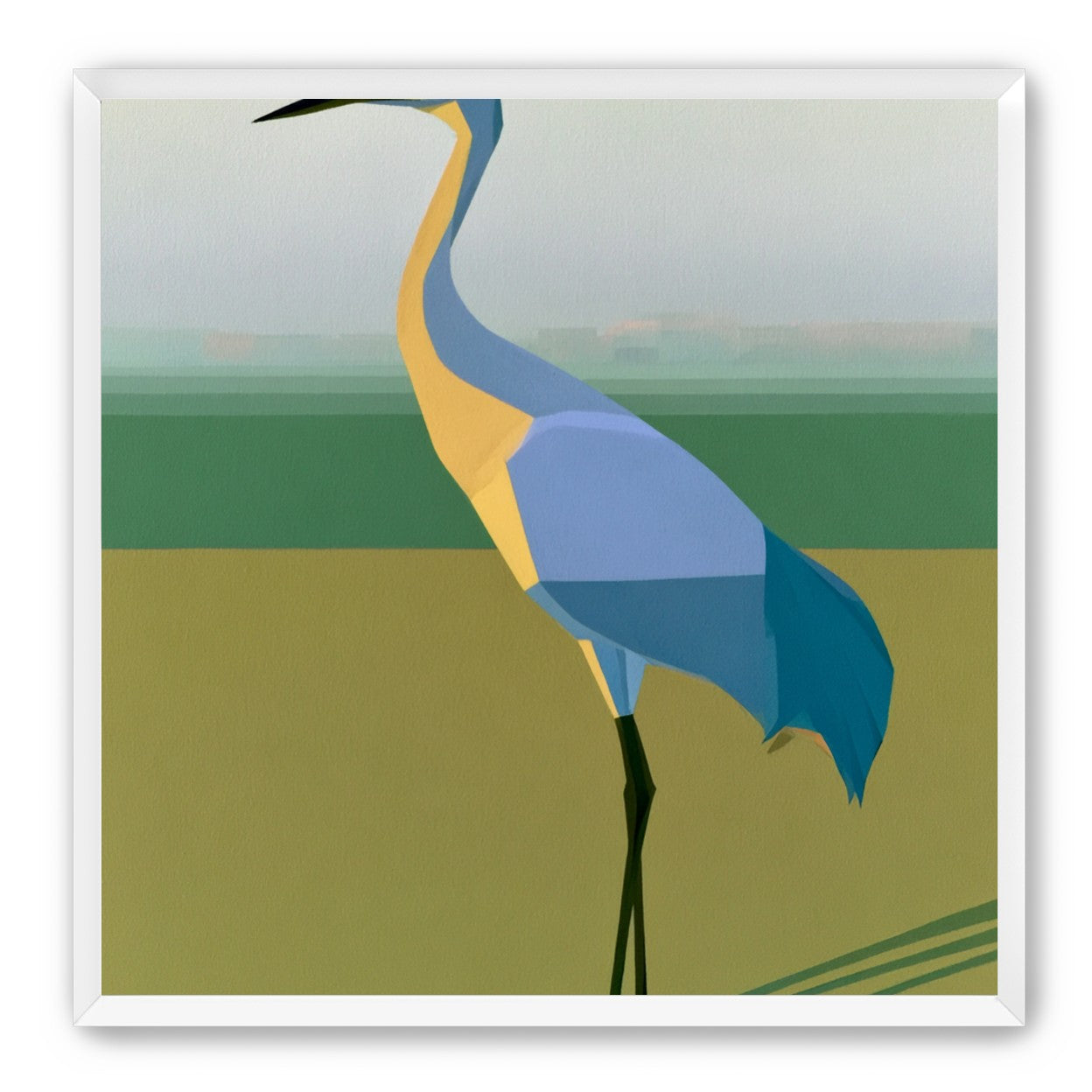Still crane in flat light