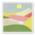 Yellow sun over red fields