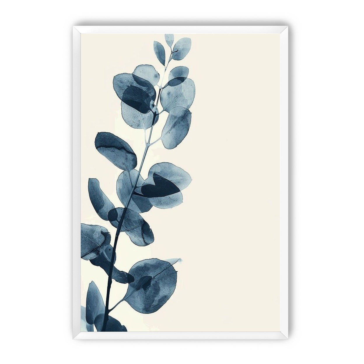 Blue leaves on pale air