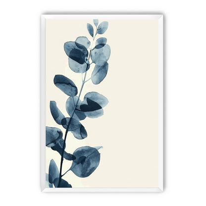 Blue leaves on pale air