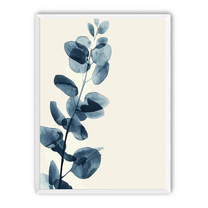 Blue leaves on pale air