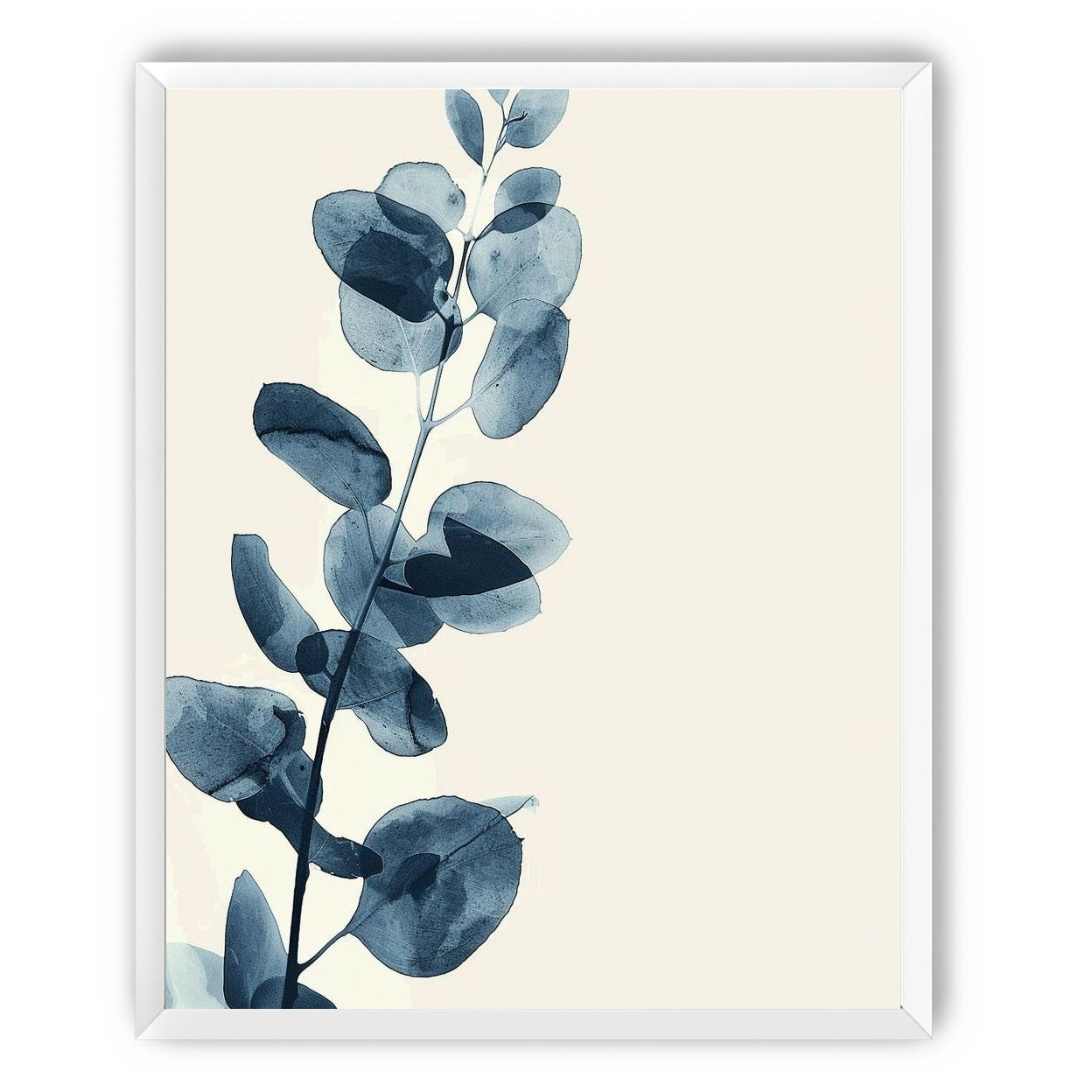 Blue leaves on pale air
