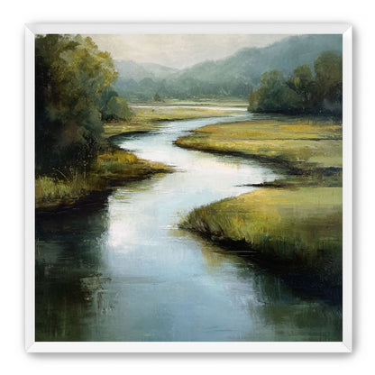 Pale sky in the river