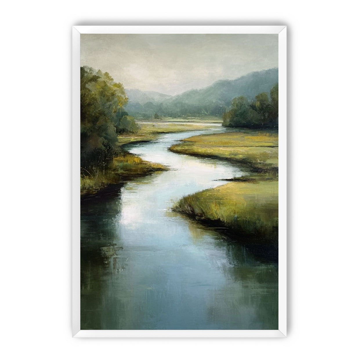 Pale sky in the river