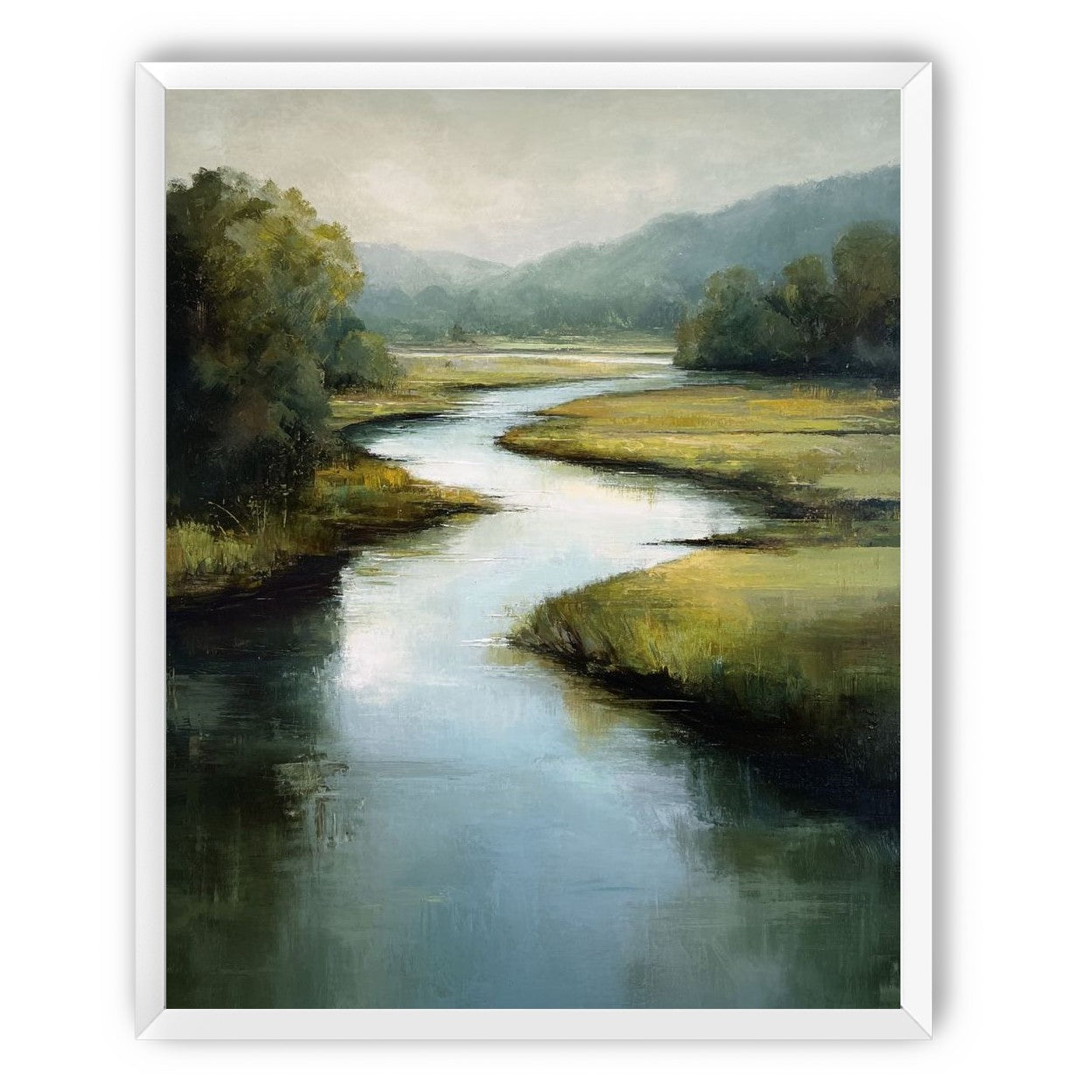 Pale sky in the river