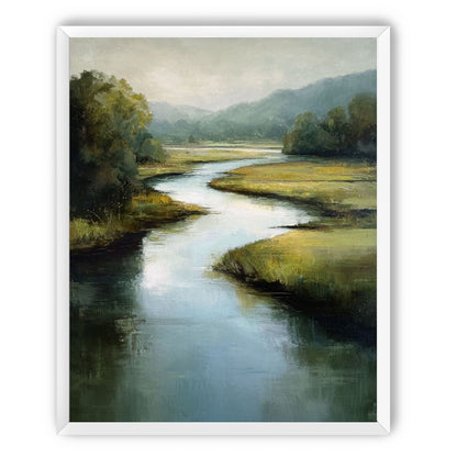 Pale sky in the river
