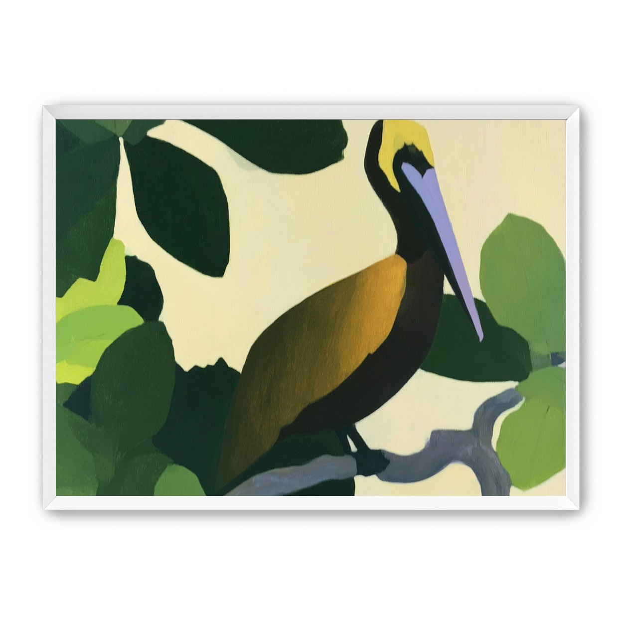 Long beak in green shade