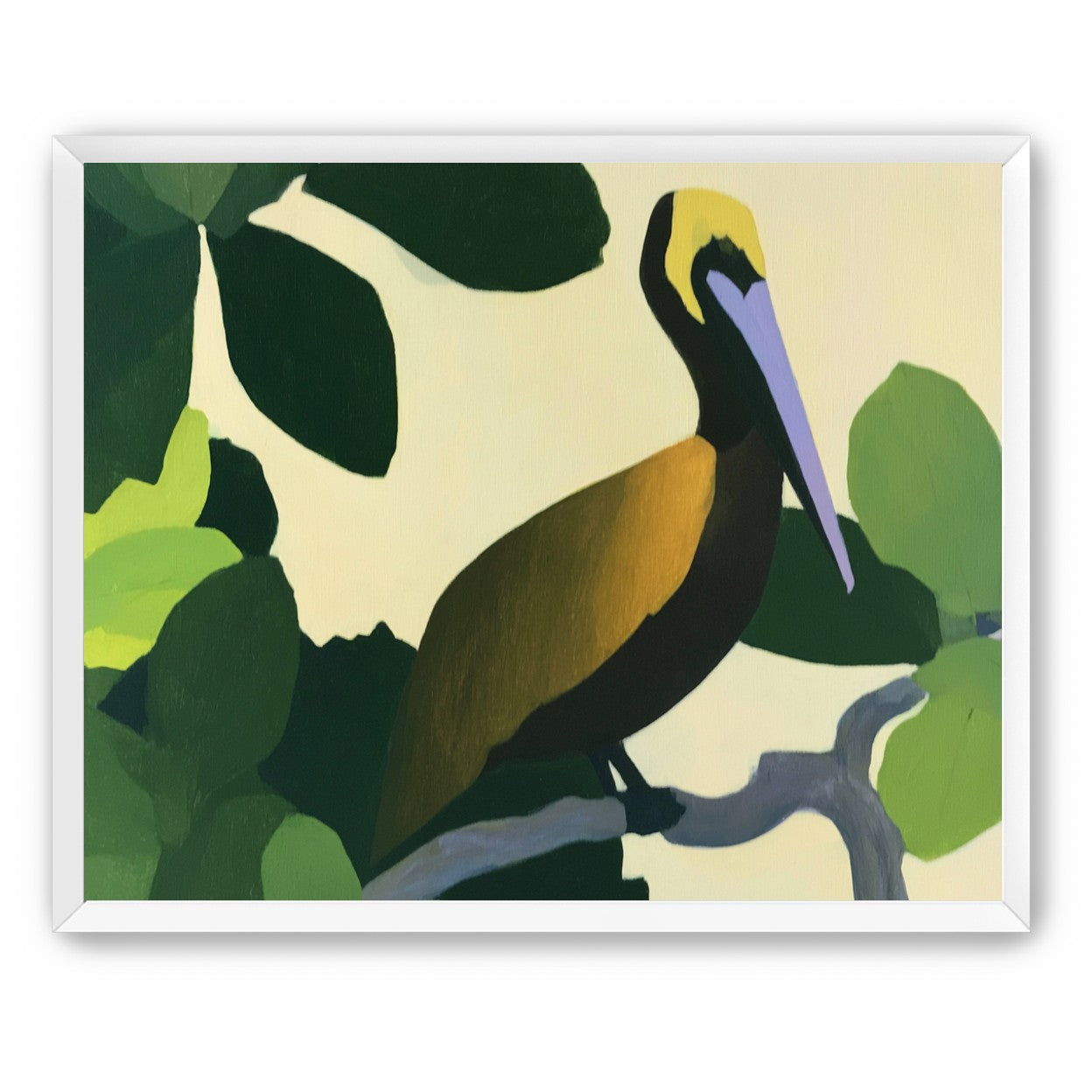 Long beak in green shade
