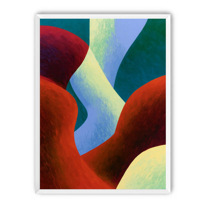 Curved bands in thick paint