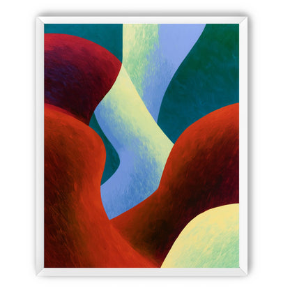 Curved bands in thick paint