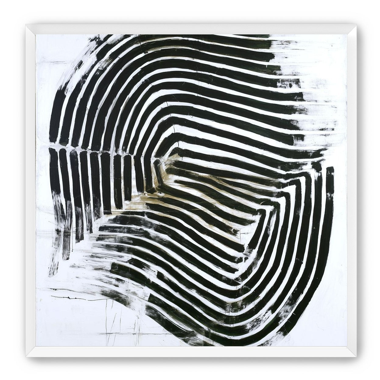 Black bands turning inward