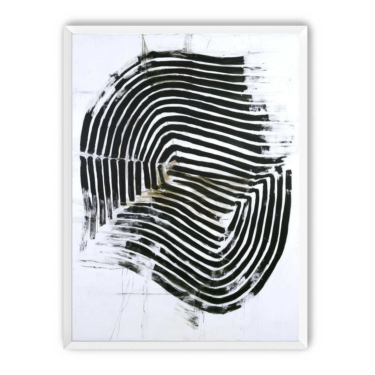 Black bands turning inward