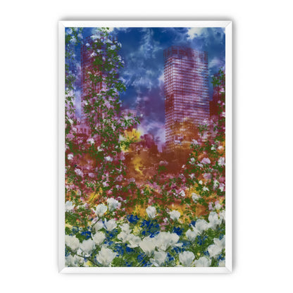 Flowers before storm towers