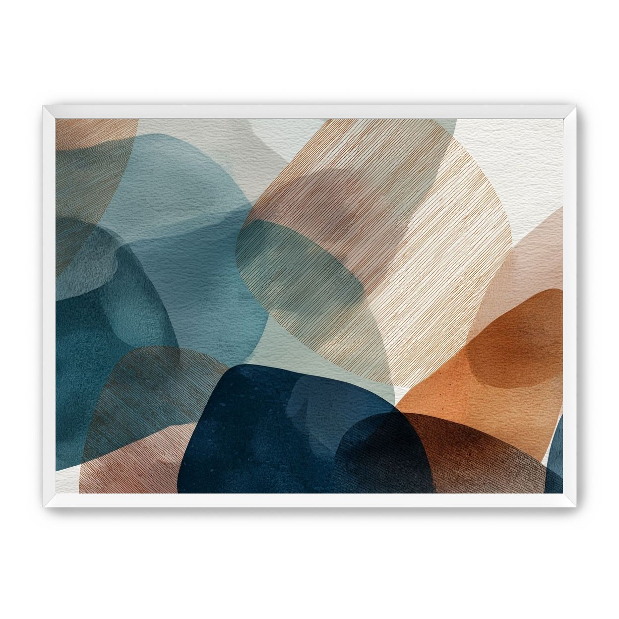 Translucent Ovals with Diagonal Grain
