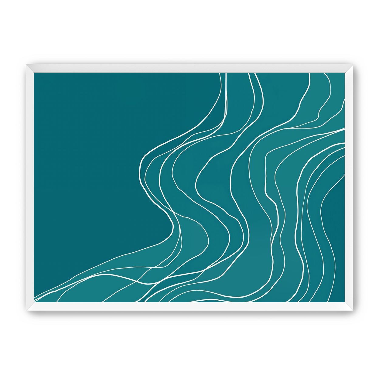 Ink Traced on Teal Surface