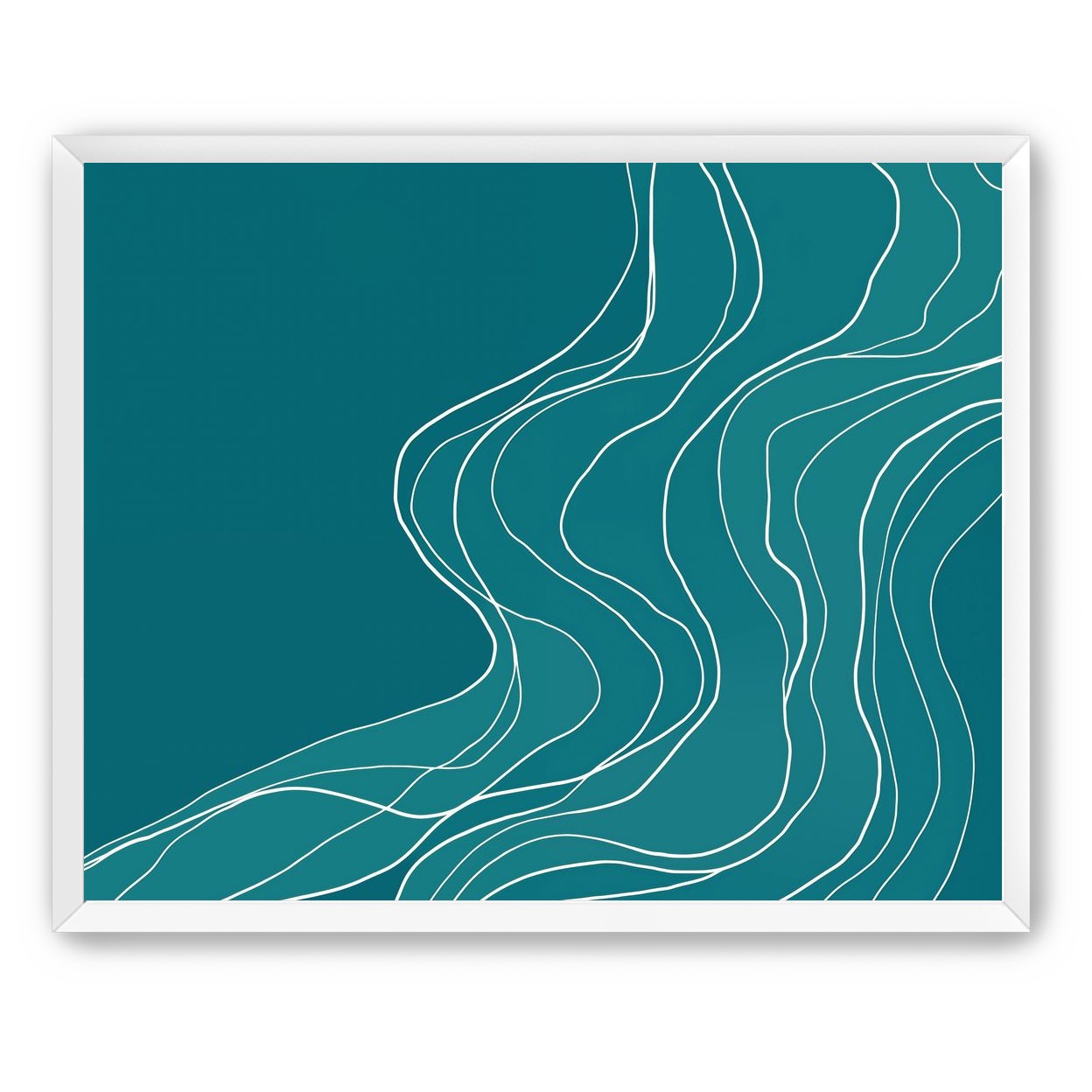 Ink Traced on Teal Surface