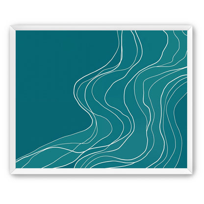 Ink Traced on Teal Surface