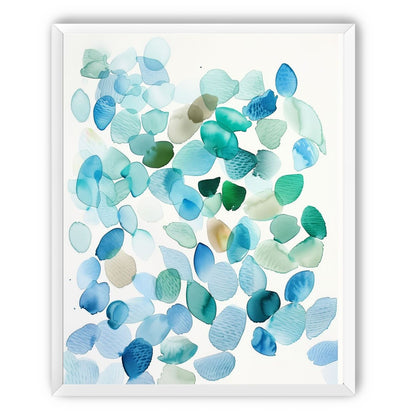 Blue and Green Petal Forms