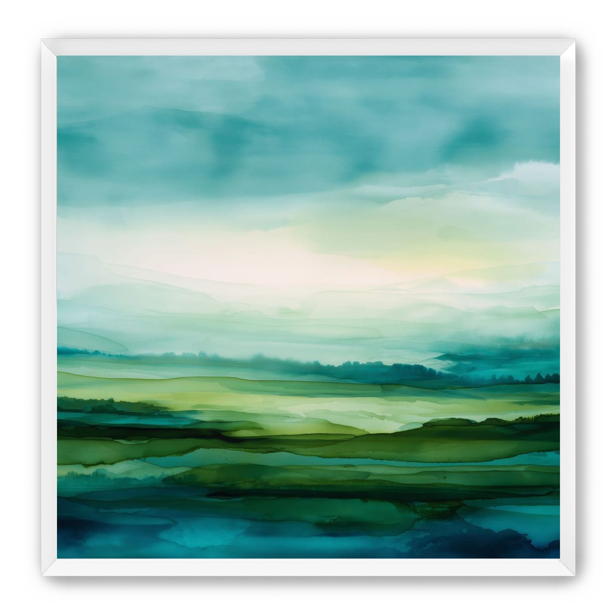 Emerald Bleeding into Teal