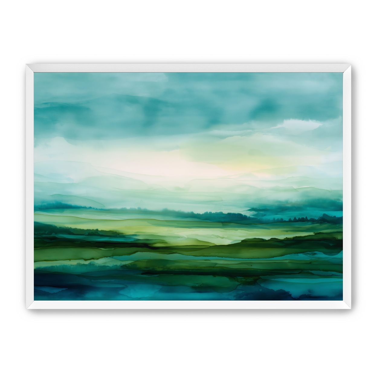 Emerald Bleeding into Teal