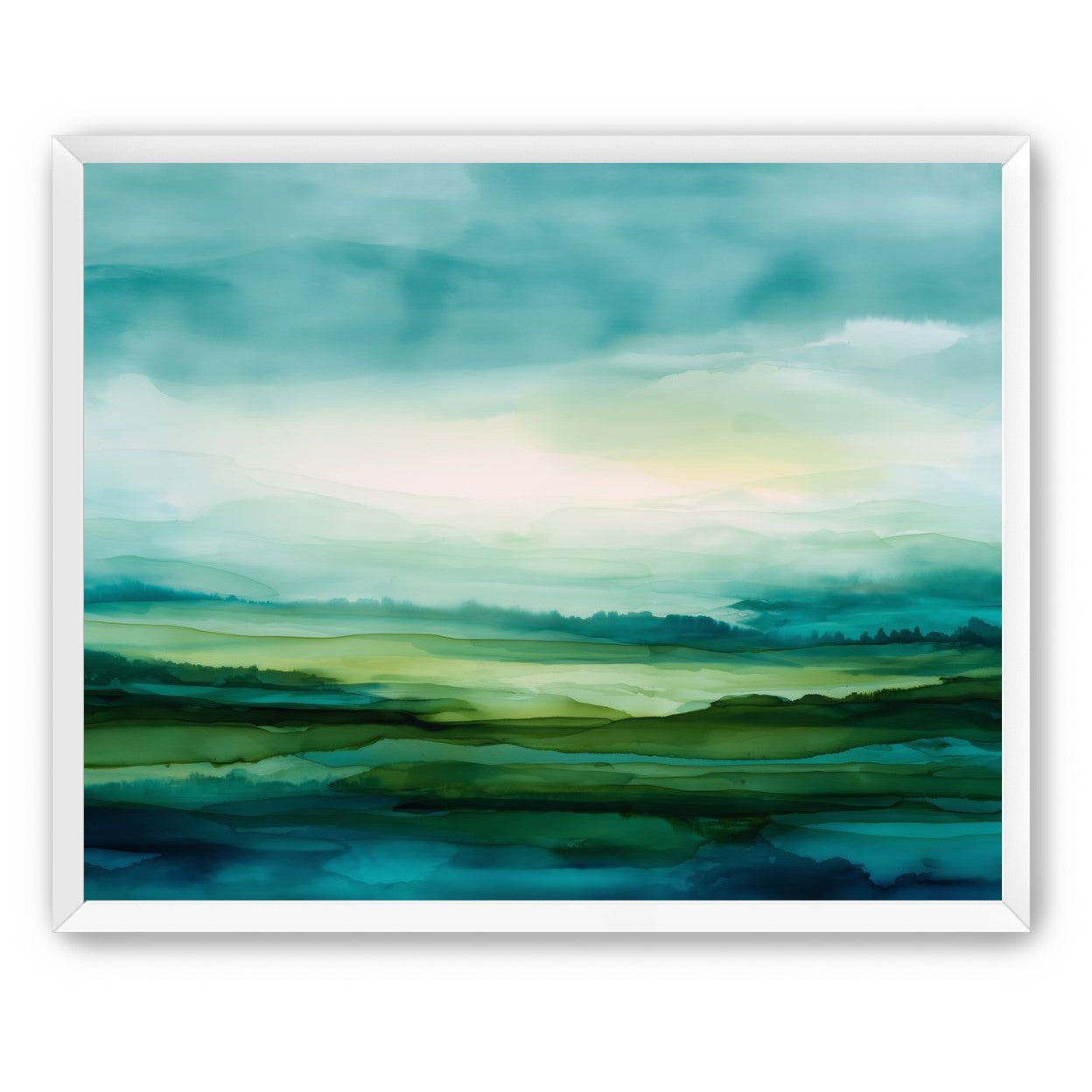 Emerald Bleeding into Teal