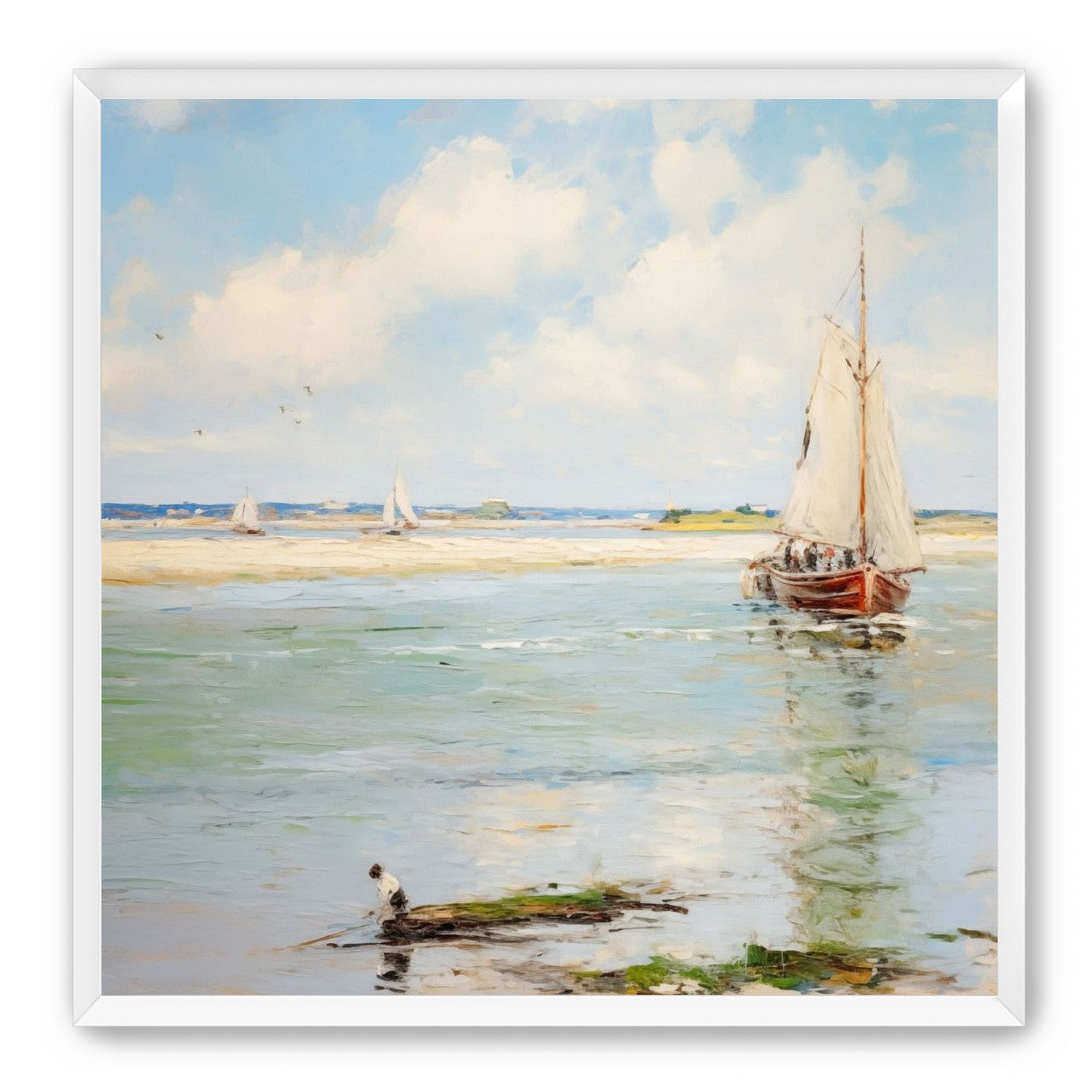 Sailboats at Peaceful Dawn
