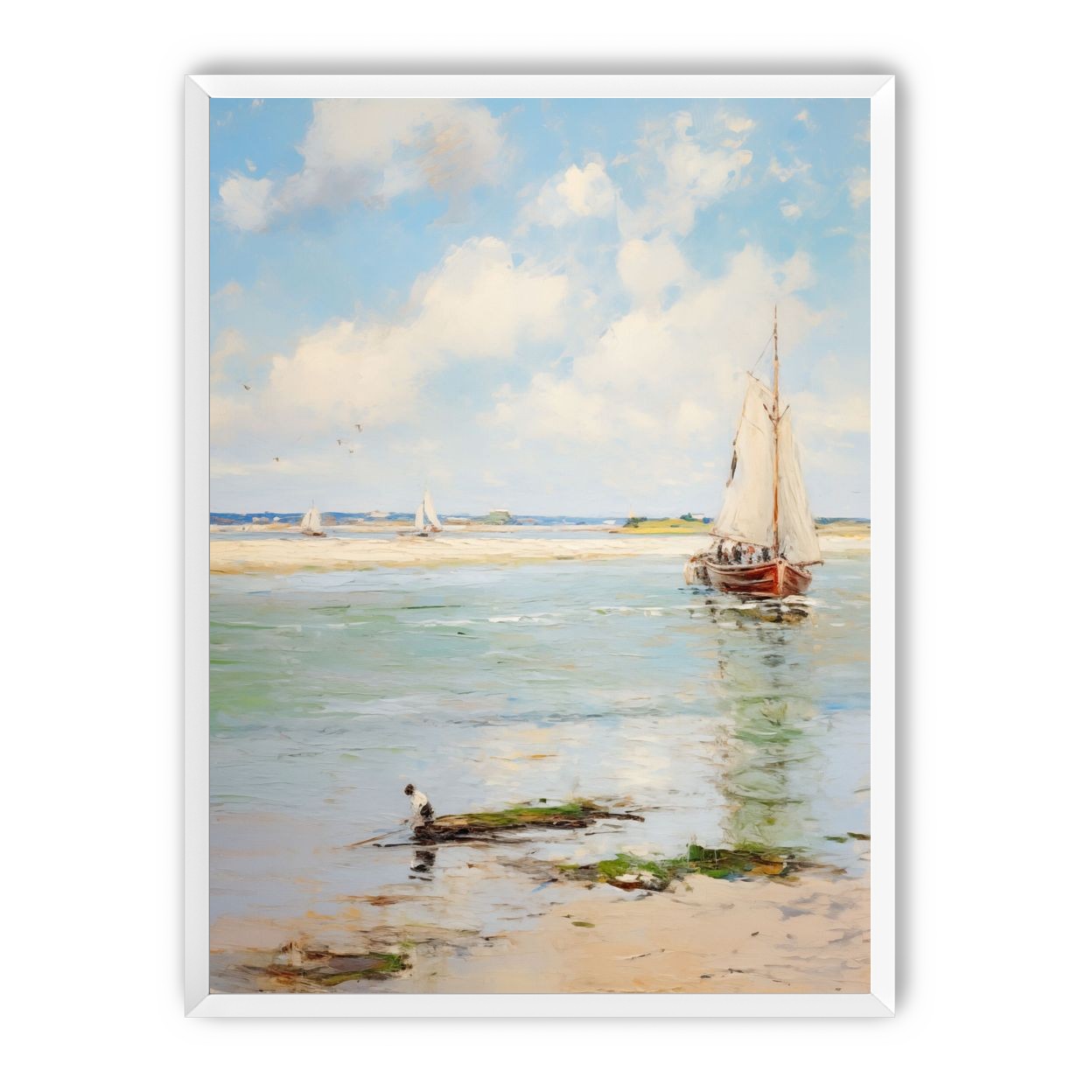 Sailboats at Peaceful Dawn