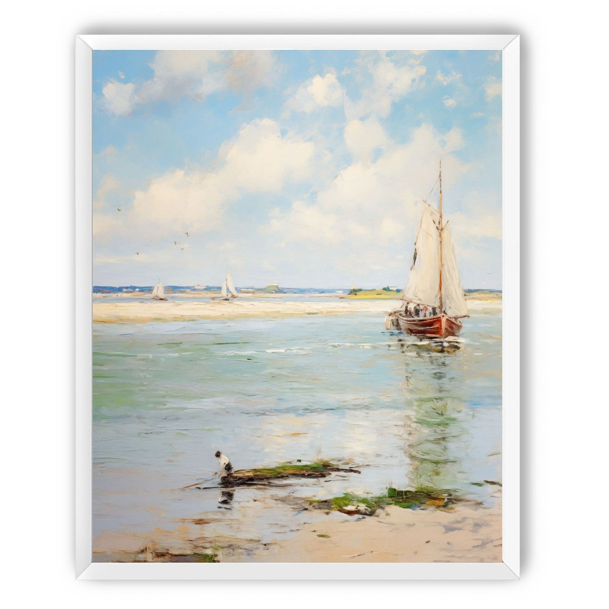 Sailboats at Peaceful Dawn