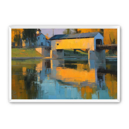 Covered Bridge In Fall