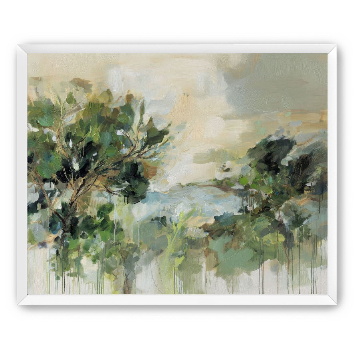 Hillside Trees in Loose Paint