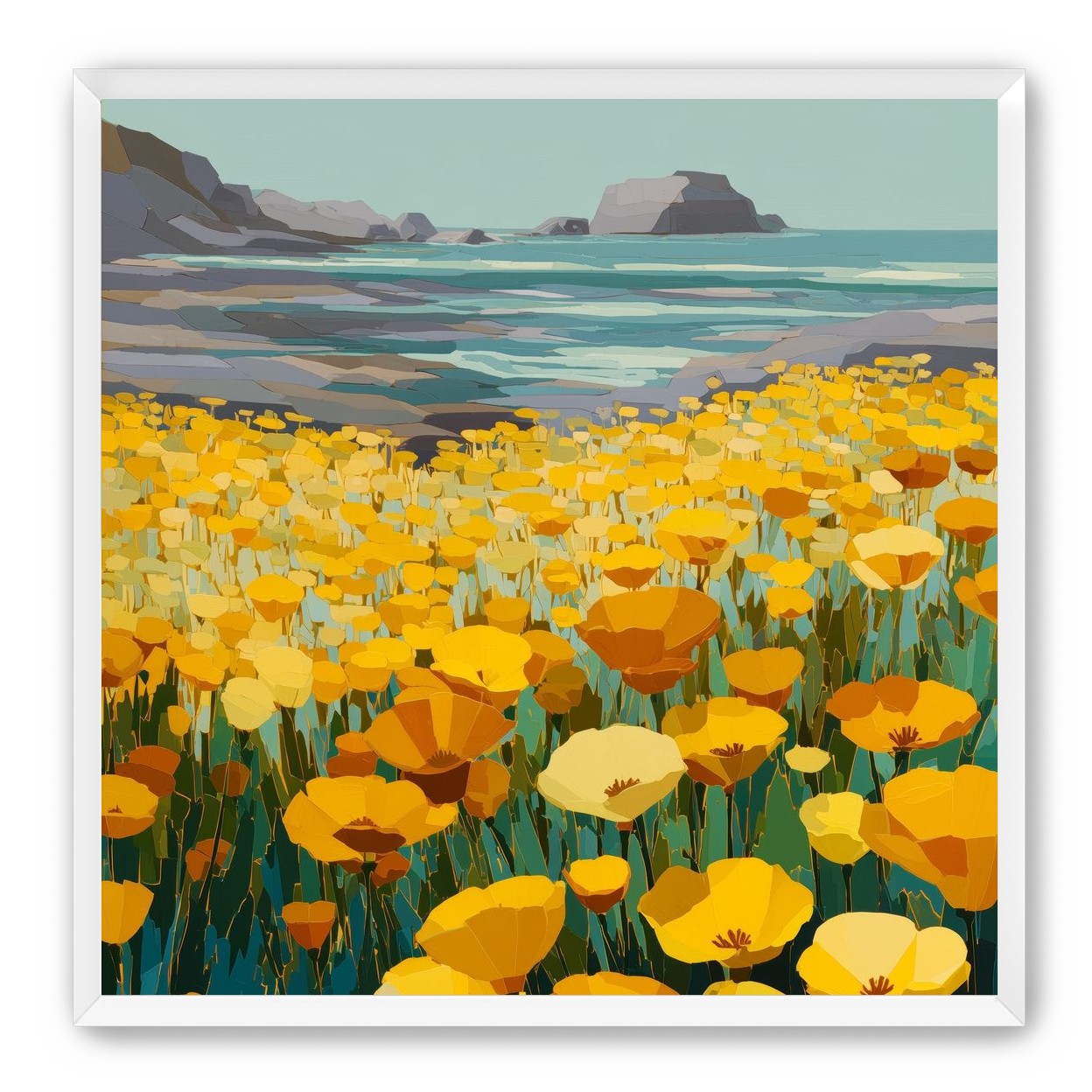 Poppy Field Facing the Pacific