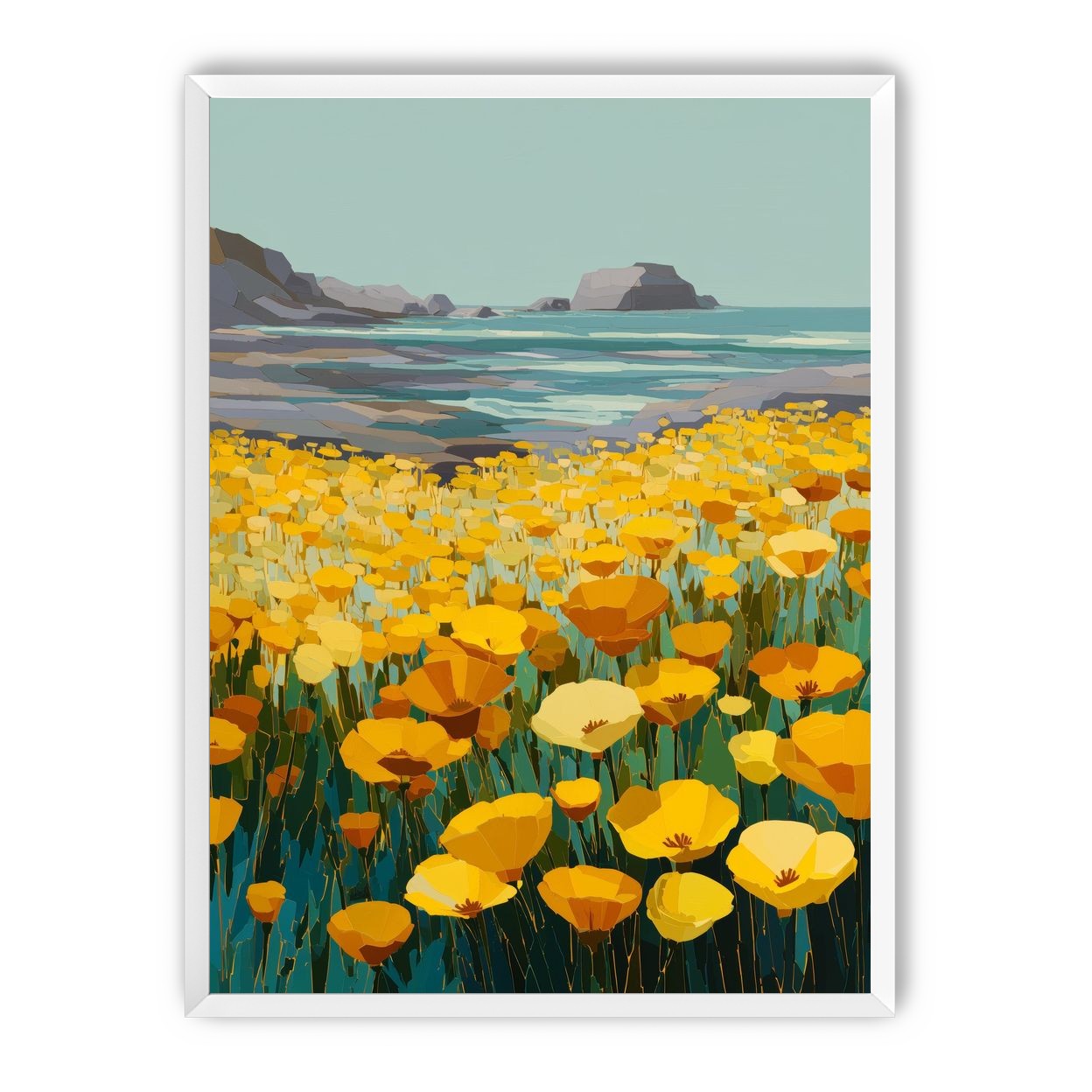 Poppy Field Facing the Pacific