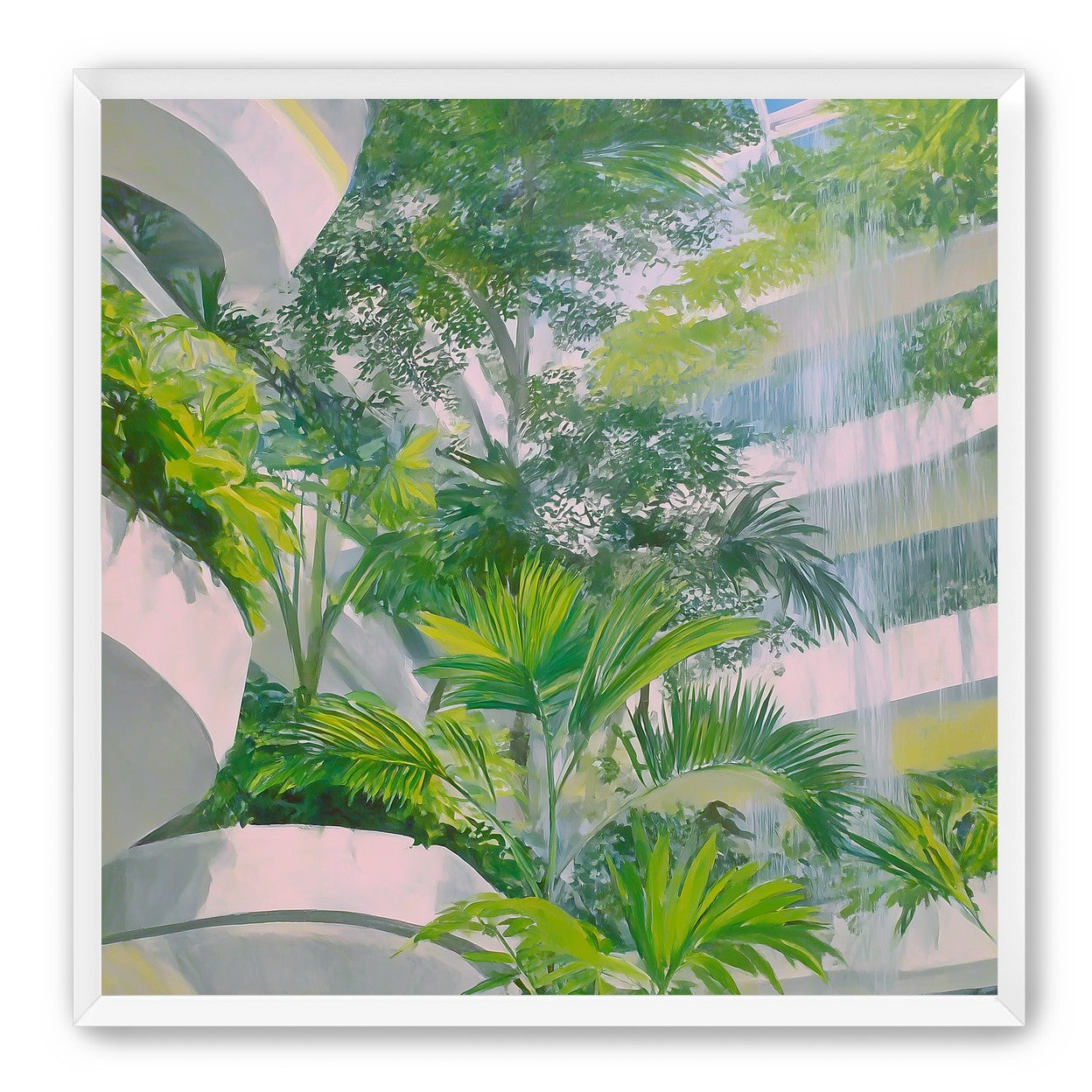 Palms beneath the skylight