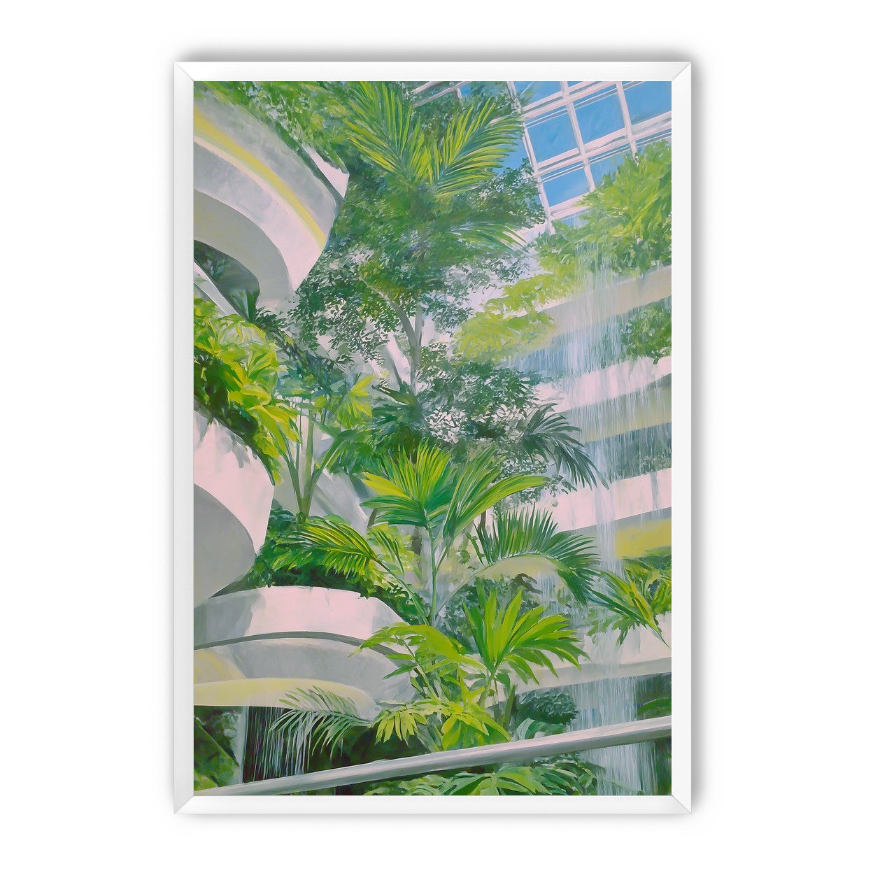 Palms beneath the skylight
