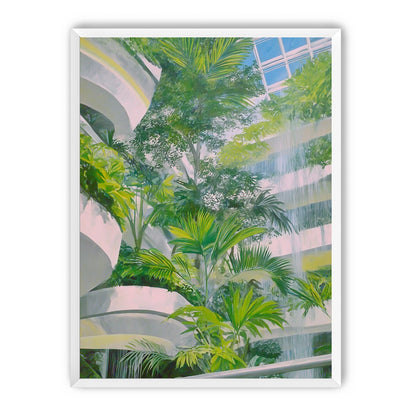 Palms beneath the skylight