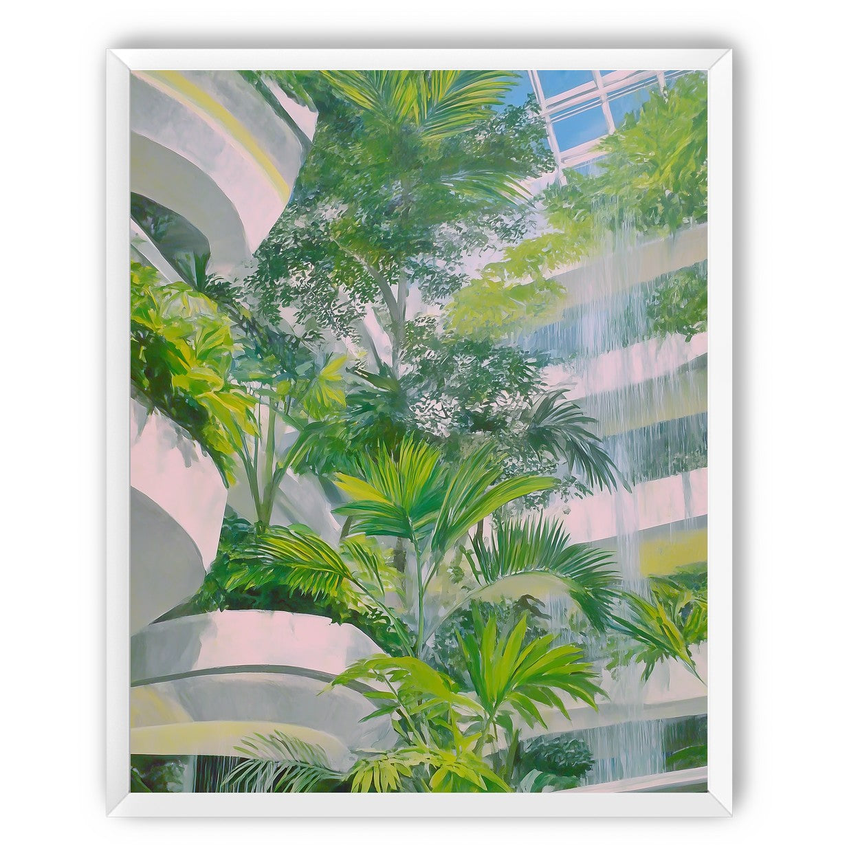 Palms beneath the skylight