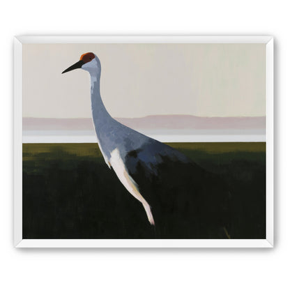 Crane with a red crown