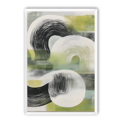 Curved bands across green fields