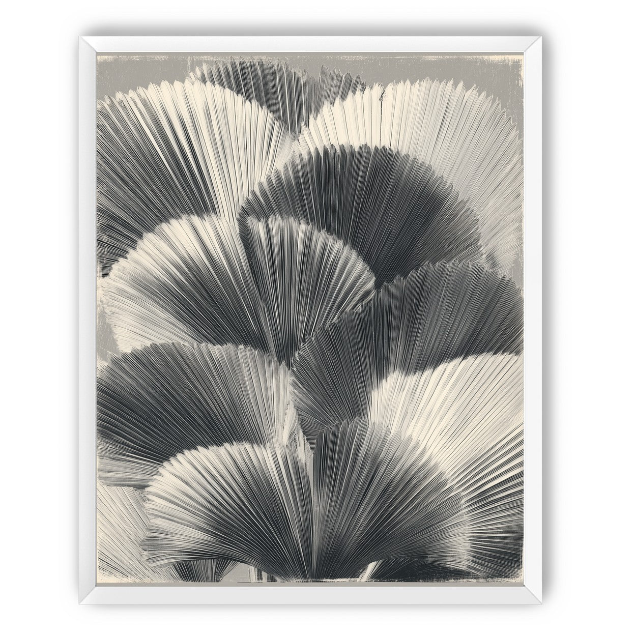 Ginkgo leaves in shadow