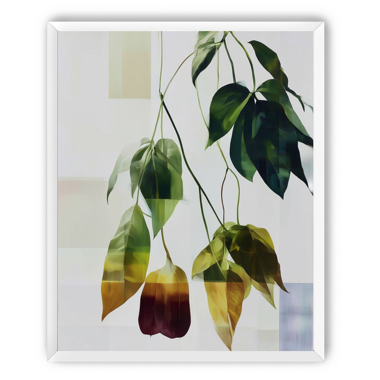 Green fading into amber leaves